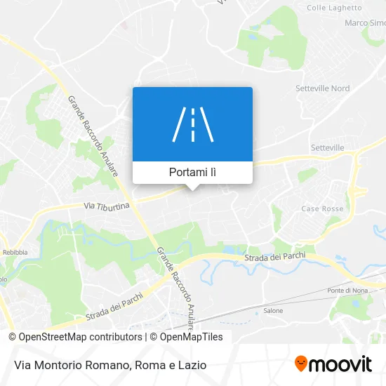 Mappa Via Montorio Romano