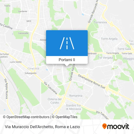 Mappa Via Muraccio Dell'Archetto