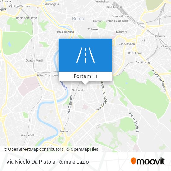 Come arrivare a Via Nicolò Da Pistoia a Roma con Bus, Metro o Treno?