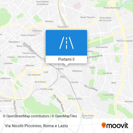 Mappa Via Nicolò Piccinino