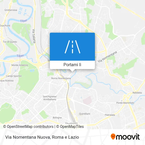 Mappa Via Nomentana Nuova