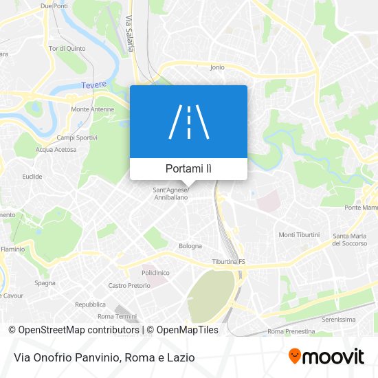 Mappa Via Onofrio Panvinio