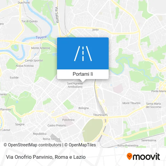 Mappa Via Onofrio Panvinio