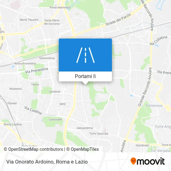 Mappa Via Onorato Ardoino