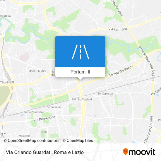 Mappa Via Orlando Guardati