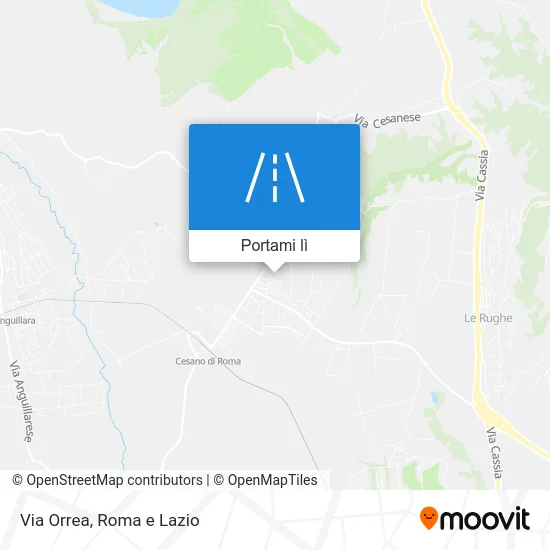 Mappa Via Orrea
