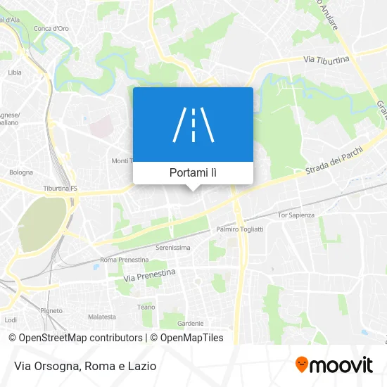 Mappa Via Orsogna