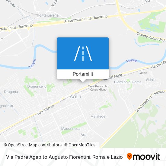 Mappa Via Padre Agapito Augusto Fiorentini