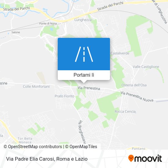 Mappa Via Padre Elia Carosi