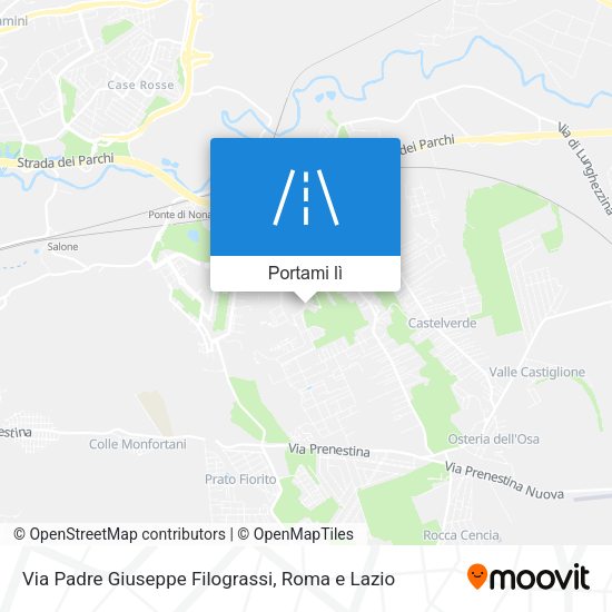 Mappa Via Padre Giuseppe Filograssi