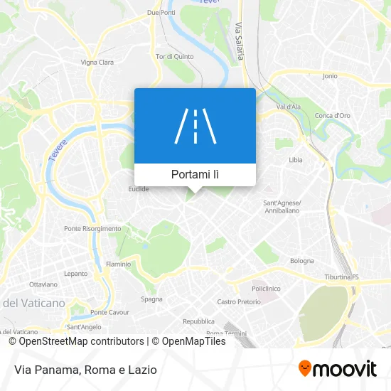 Mappa Via Panama