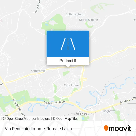 Mappa Via Pennapiedimonte