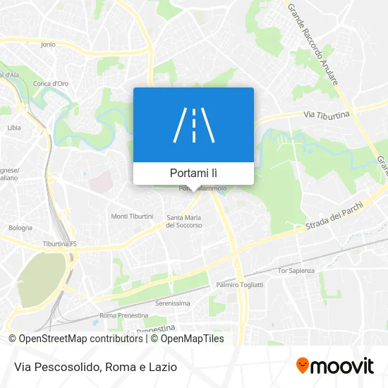 Mappa Via Pescosolido