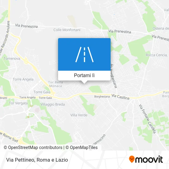 Mappa Via Pettineo