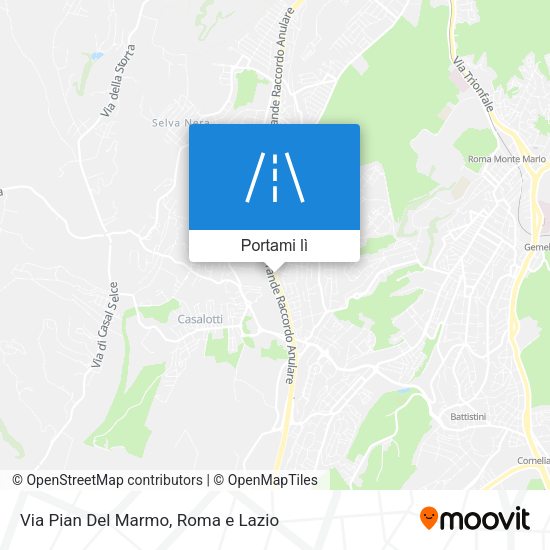 Mappa Via Pian Del Marmo