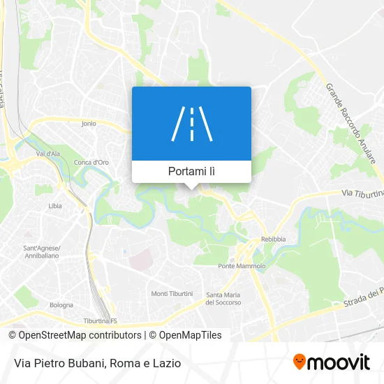 Mappa Via Pietro Bubani