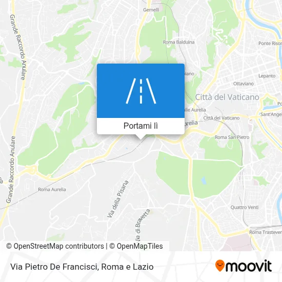 Mappa Via Pietro De Francisci