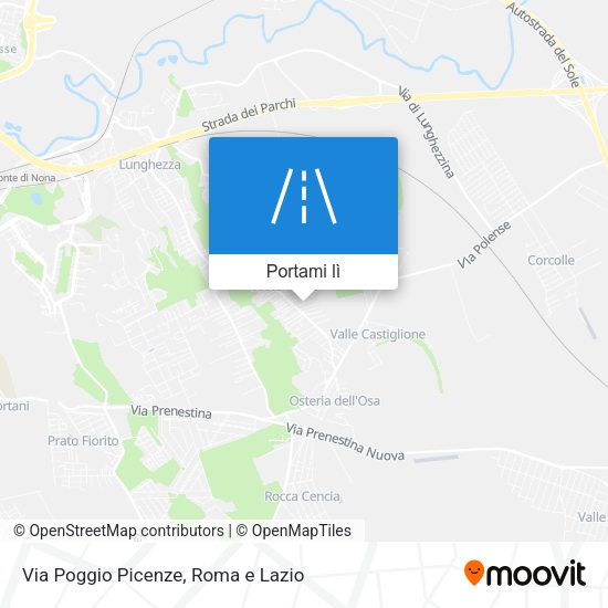 Mappa Via Poggio Picenze