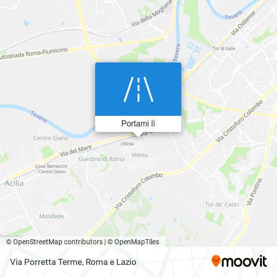 Mappa Via Porretta Terme