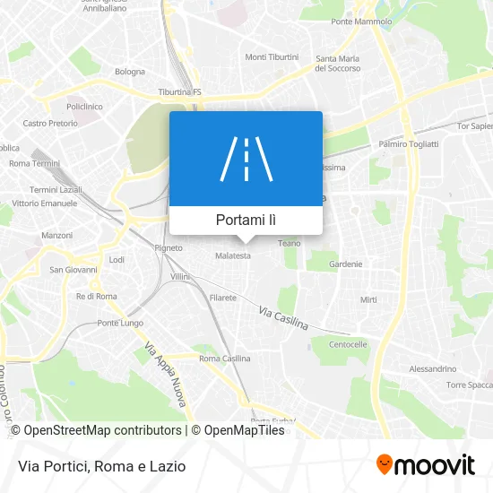 Mappa Via Portici