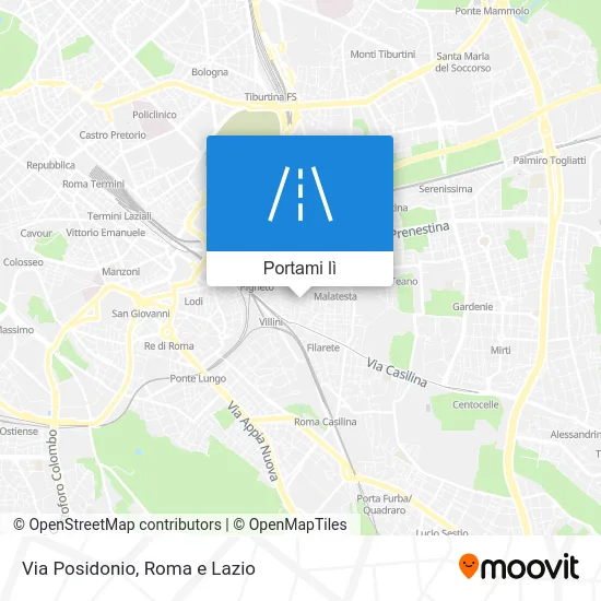 Mappa Via Posidonio
