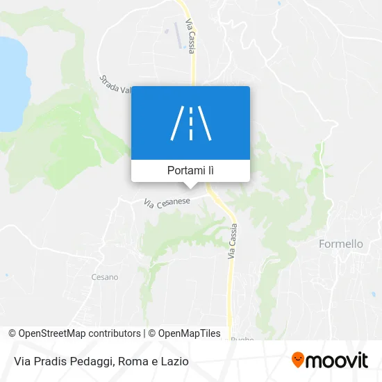 Mappa Via Pradis Pedaggi