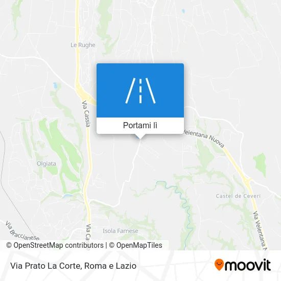 Mappa Via Prato La Corte