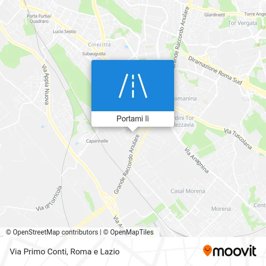 Mappa Via Primo Conti