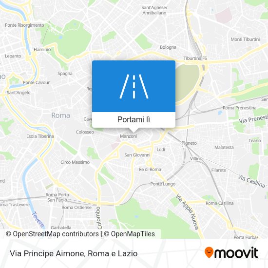 Mappa Via Principe Aimone