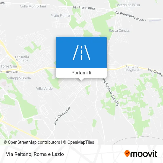 Mappa Via Reitano