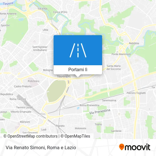 Mappa Via Renato Simoni
