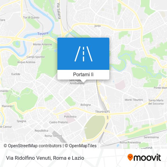 Mappa Via Ridolfino Venuti