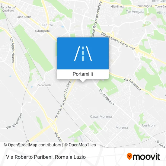 Mappa Via Roberto Paribeni