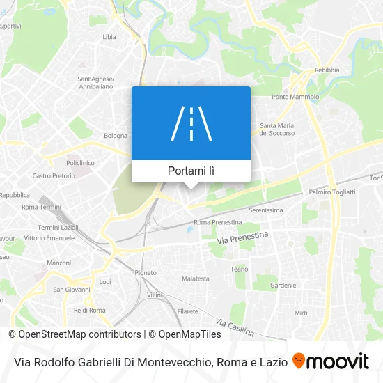 Mappa Via Rodolfo Gabrielli Di Montevecchio