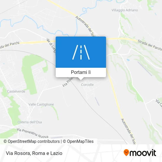 Mappa Via Rosora