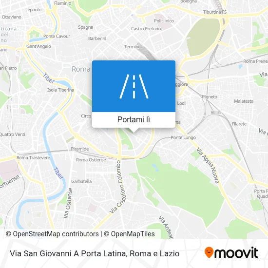 Mappa Via San Giovanni A Porta Latina