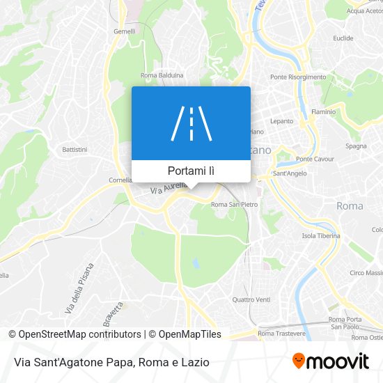 Mappa Via Sant'Agatone Papa