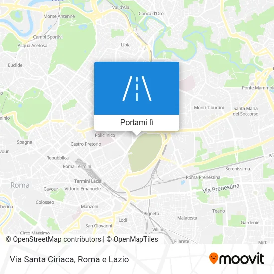 Mappa Via Santa Ciriaca