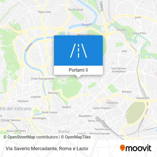 Mappa Via Saverio Mercadante