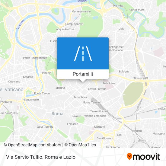 Mappa Via Servio Tullio
