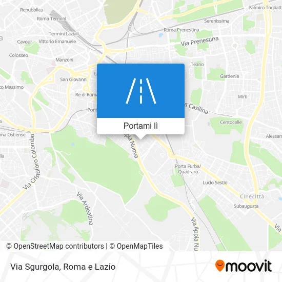 Mappa Via Sgurgola