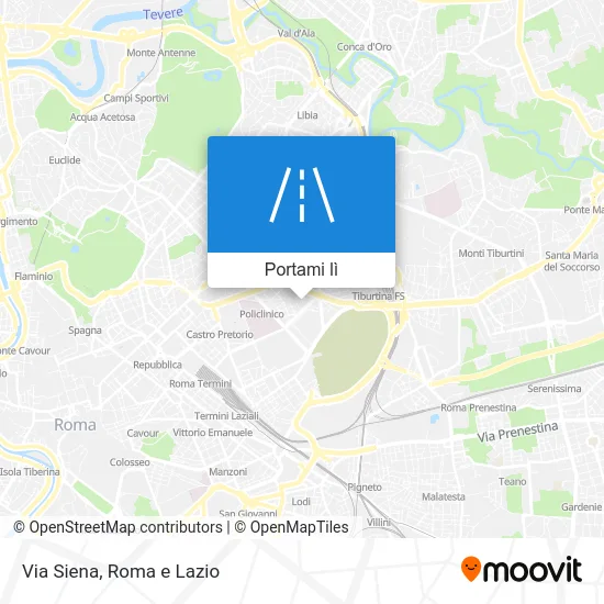 Mappa Via Siena