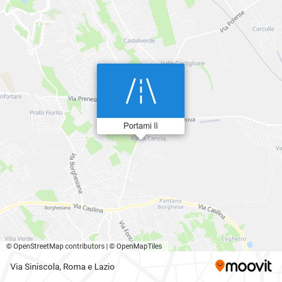 Mappa Via Siniscola