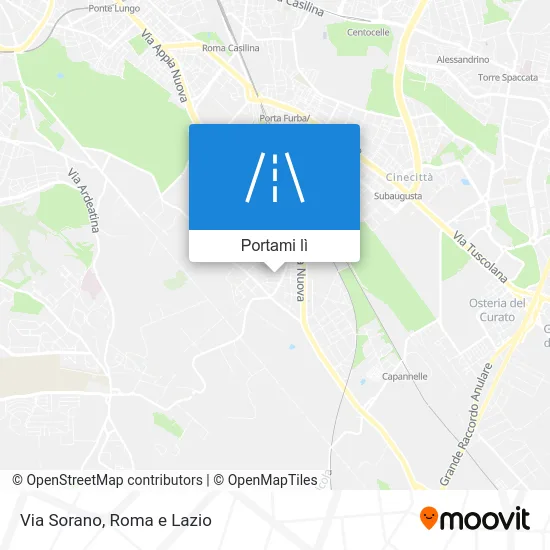 Mappa Via Sorano