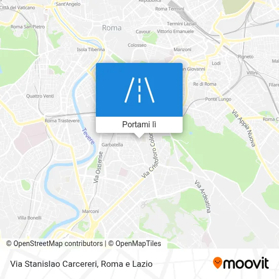 Mappa Via Stanislao Carcereri