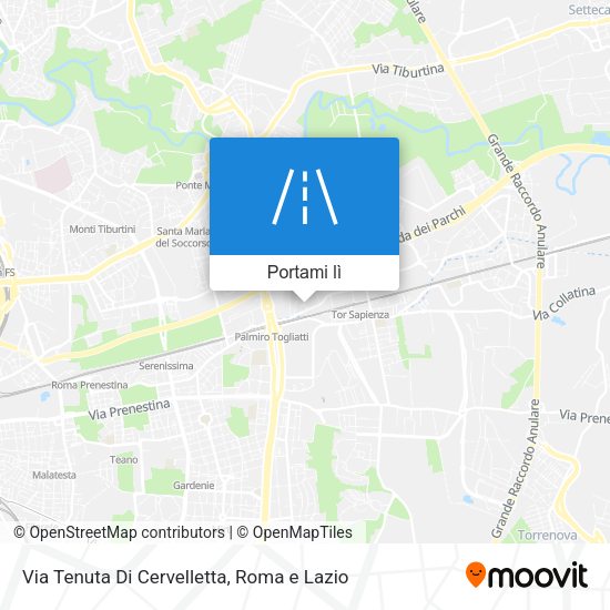 Mappa Via Tenuta Di Cervelletta