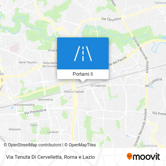 Mappa Via Tenuta Di Cervelletta