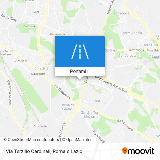 Mappa Via Terzilio Cardinali