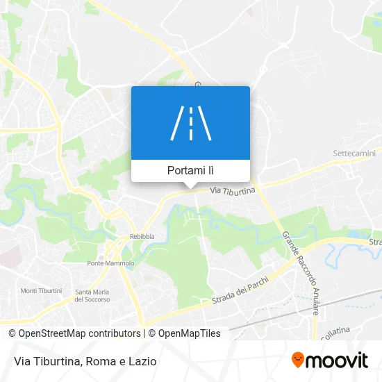 Mappa Via Tiburtina