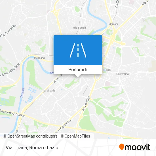Mappa Via Tirana